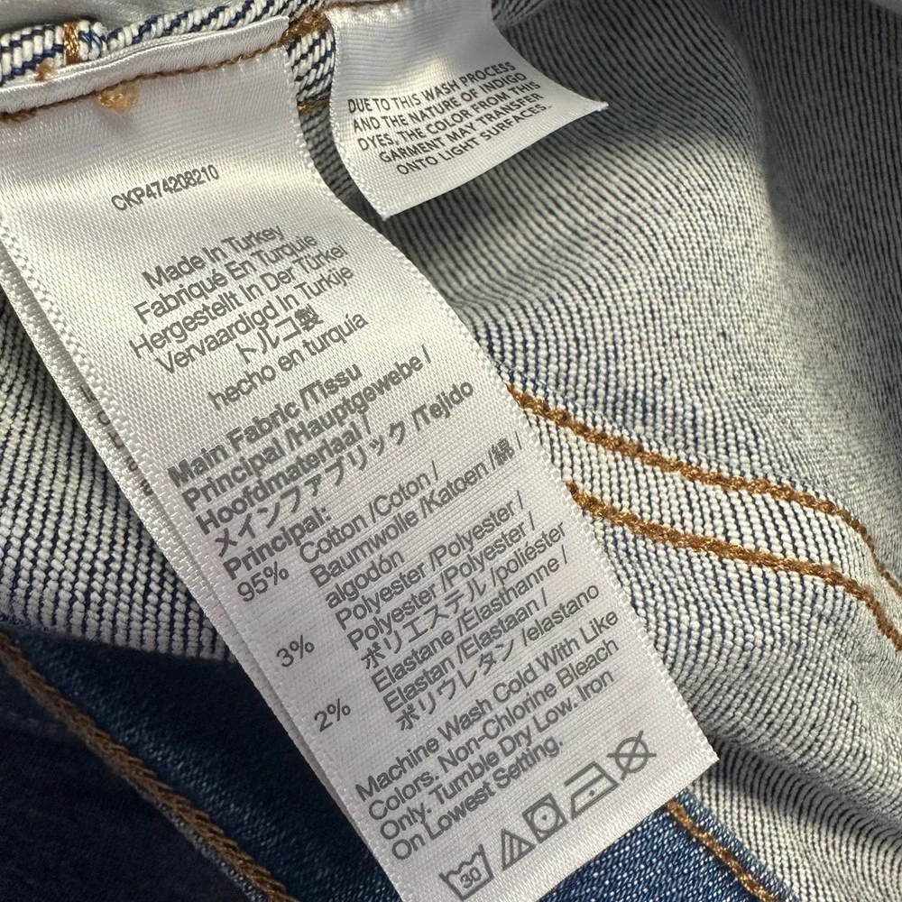 Madewell Stovepipe Jeans Womens Size 28 High Rise Dark Wash‎ Slim Straight Pants